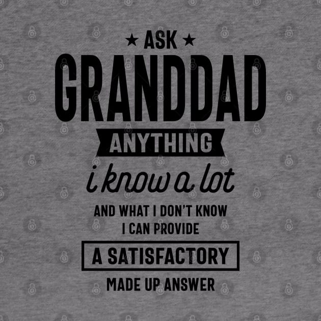 Ask Granddad Anything Funny Granddad Grandpa Gifts by cidolopez